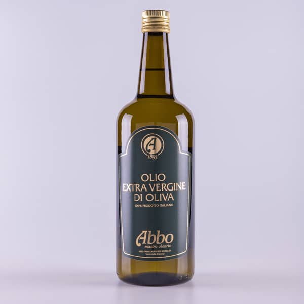 Olio Extravergine di Oliva 100% italiano Abbo in bottiglia da 1lt