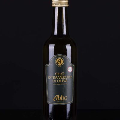 Olio extravergine di oliva high standard Abbo in bottiglia da 0,5lt