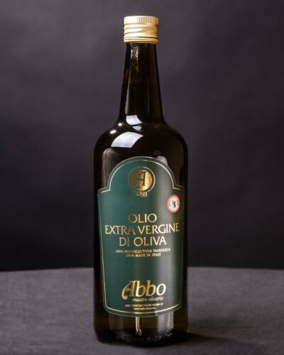 Olio extravergine di oliva high standard taggiasco Abbo in bottiglia da 1lt