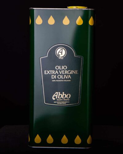 Olio extravergine di oliva 100% italiano Abbo in latta da 5lt