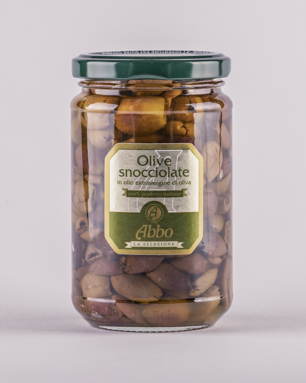 Confezione di olive snocciolate sottolio extravergine Abbo