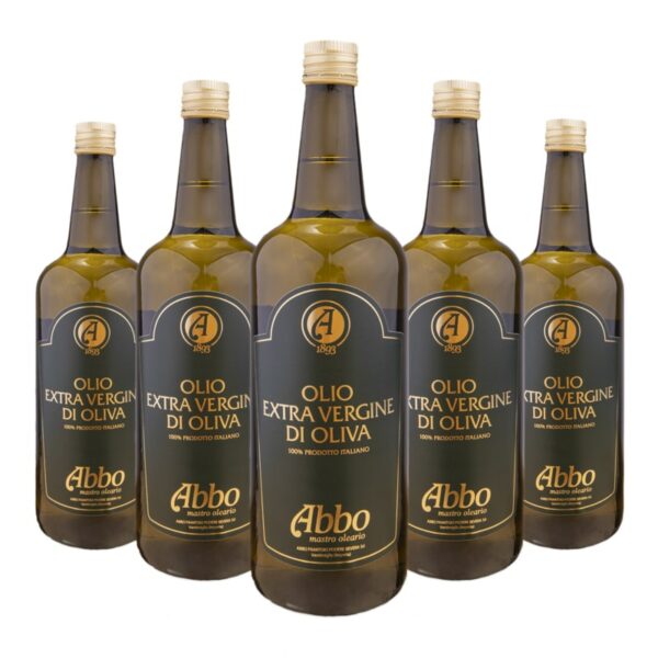 box di olio extravergine di oliva italiano da 5 bottiglie